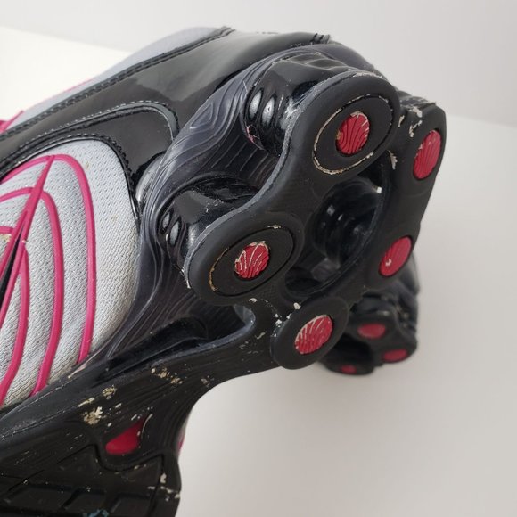 Nike Shox Lace Up Sneakers Black Grey Pink Womens Athletic Casual Shoes Size 7.5 - Picture 9 of 14